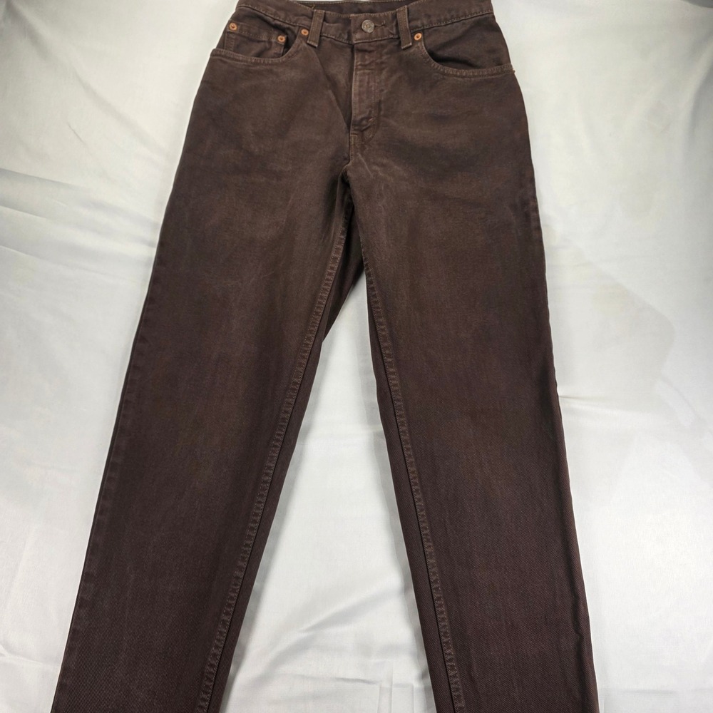 Vintage Levis 550 Brown Relaxed Fit Tapered Leg Jeans Made in USA Size 7 Med